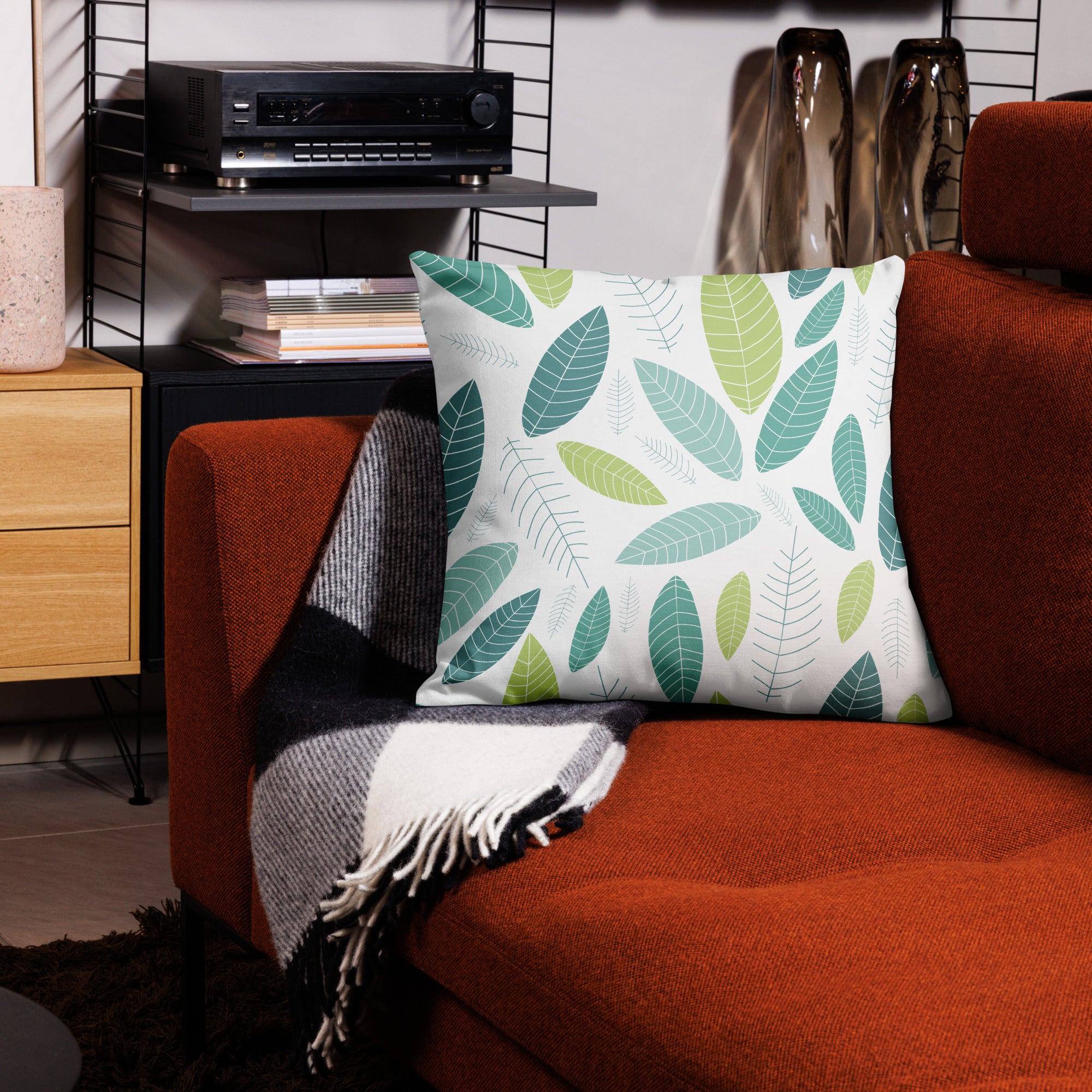 Minimalist Autumn Leaf Pillow image 3