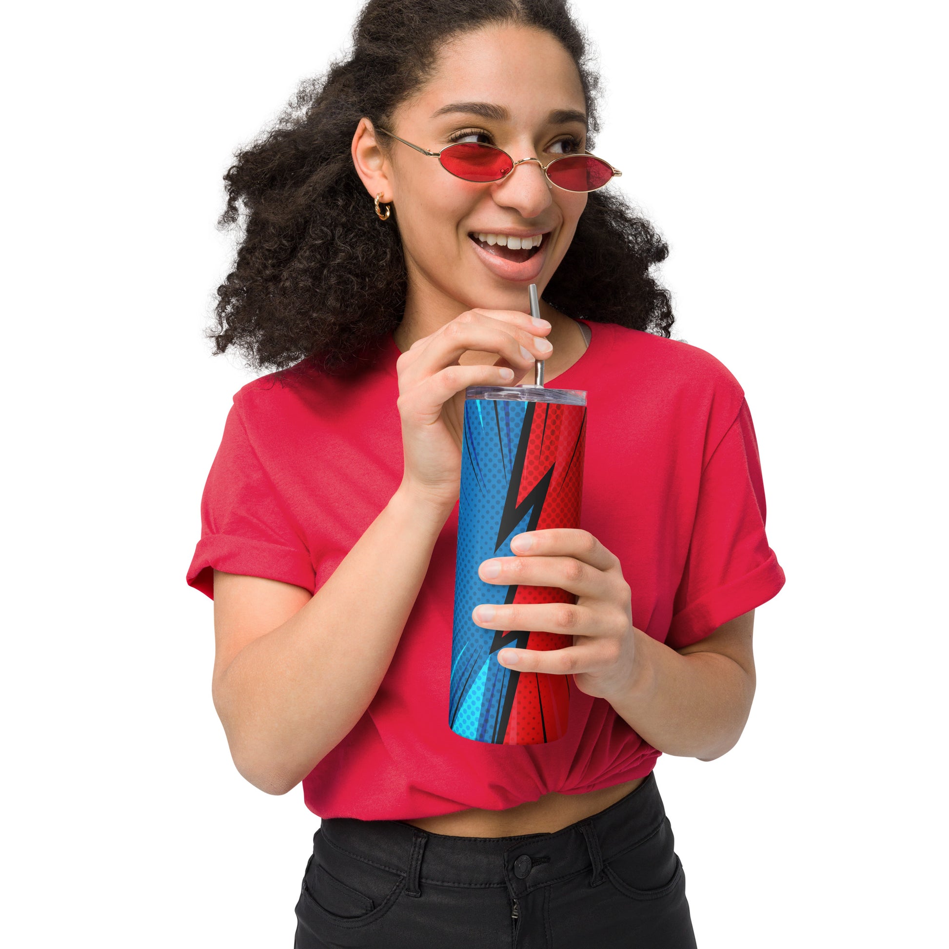 Superhero Blue &amp; Red Tumbler image 4