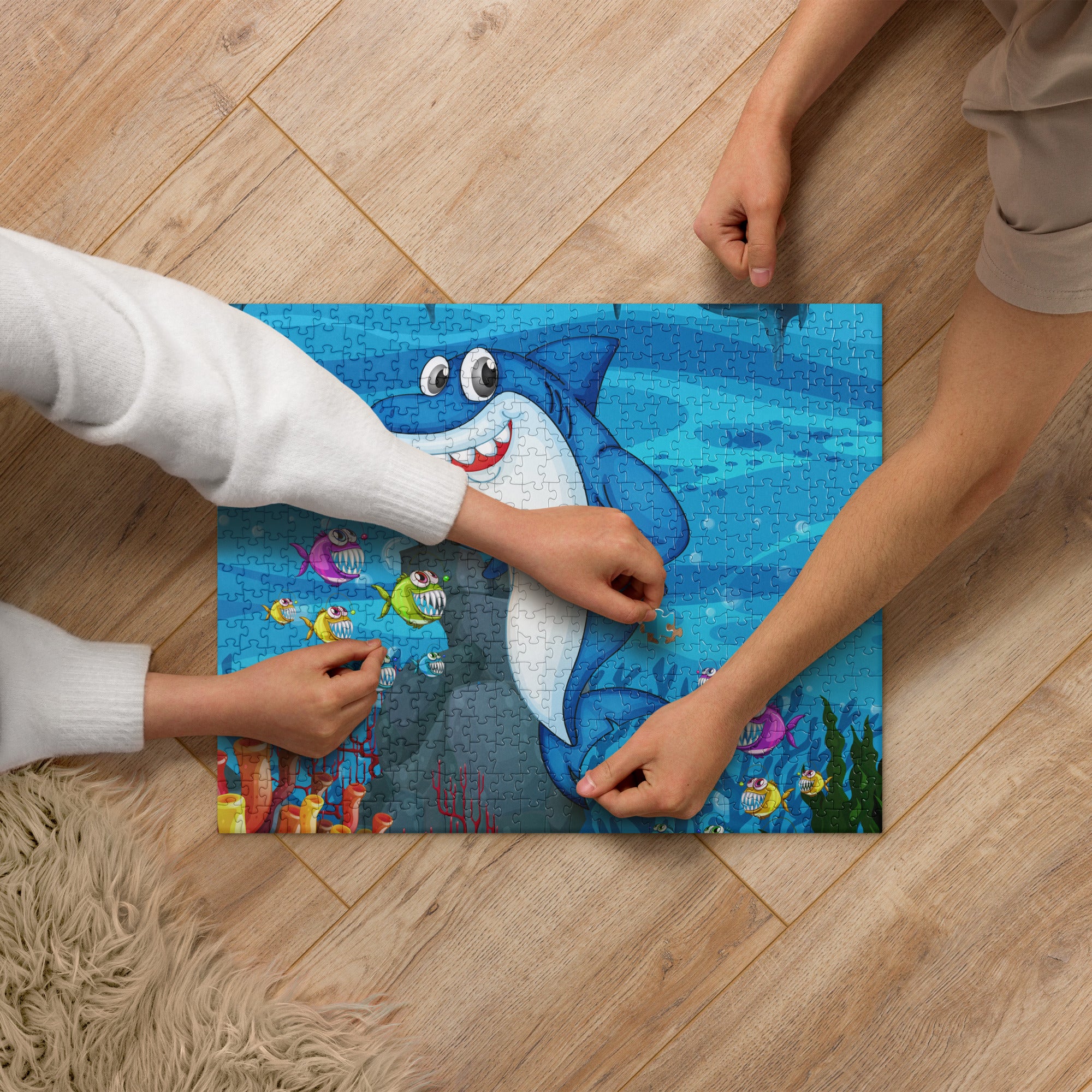 Friendly Shark Underwater Adventure Jigsaw Puzzle image 1