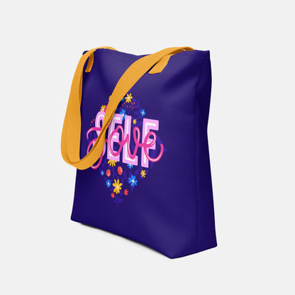 Modern Floral Self Love Tote Bag image 0