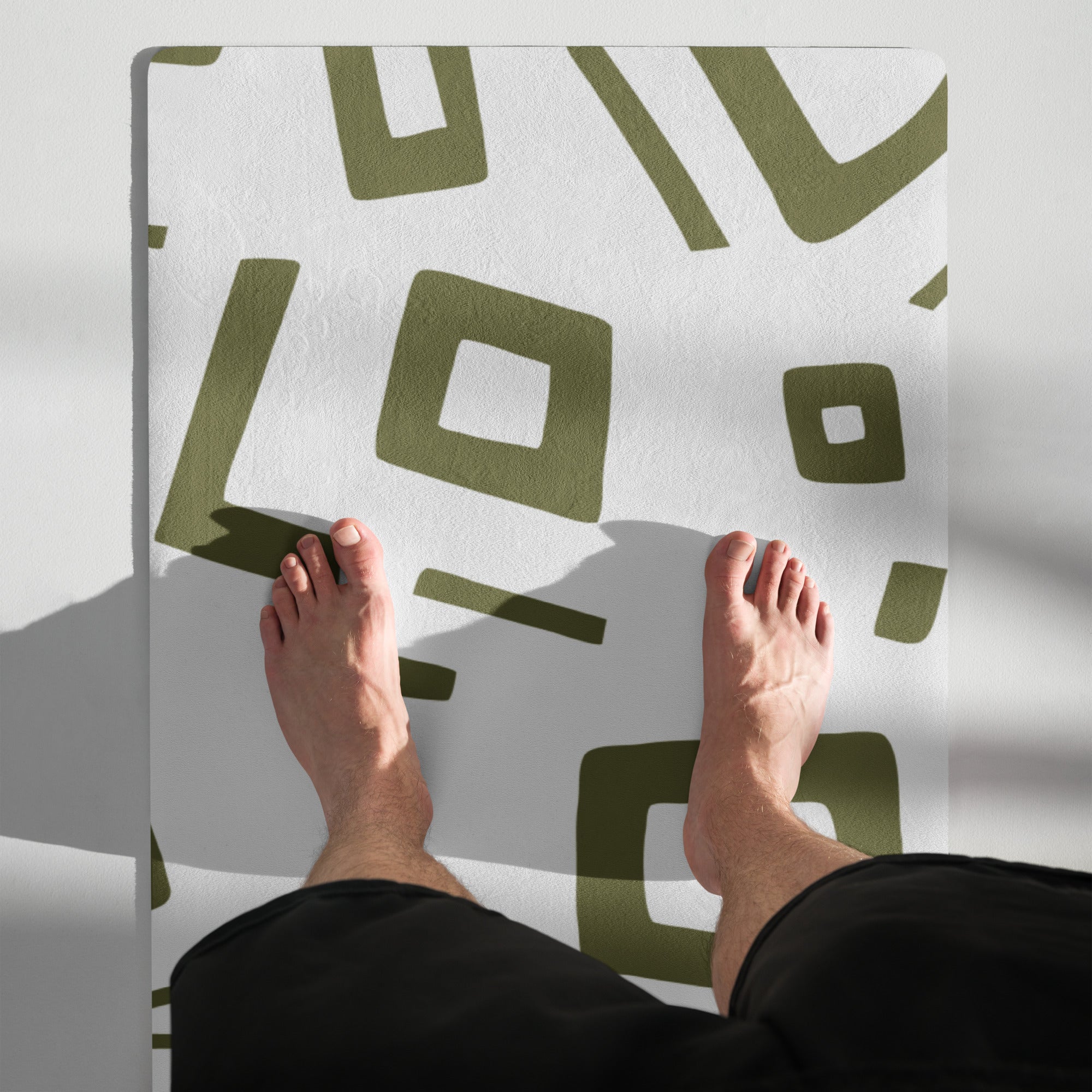 Olive Motif Yoga Mat Soft and Comfort image 8