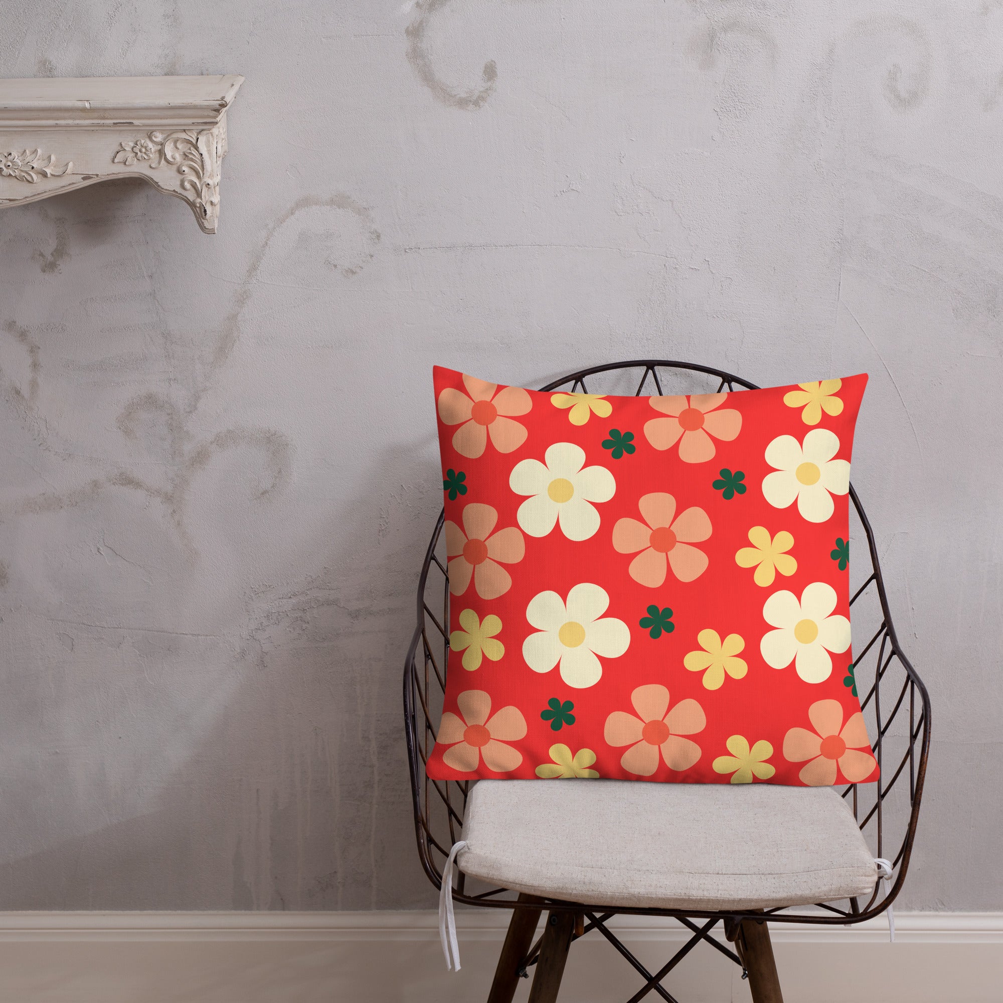 Spring Floral Pattern Pillow image 1