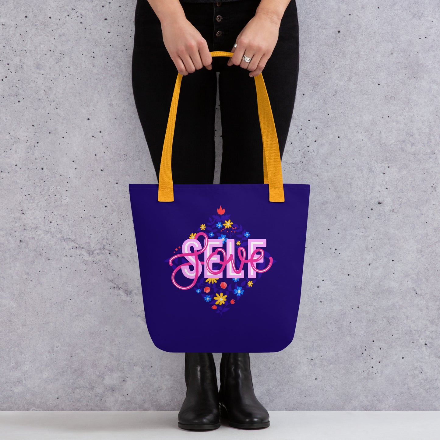 Modern Floral Self Love Tote Bag image 4