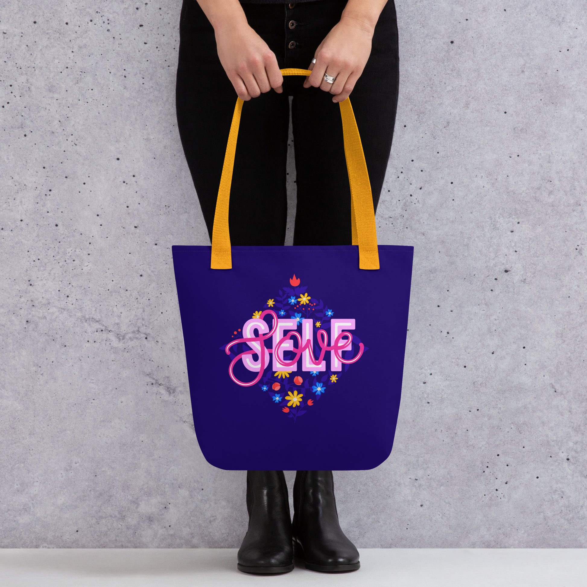 Modern Floral Self Love Tote Bag image 4