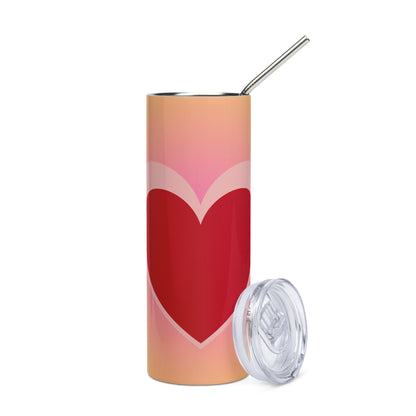 Vibrant 3D Heartbeat Tumbler image 2