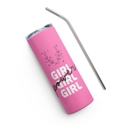 Pink Girl Power Tumbler image 1