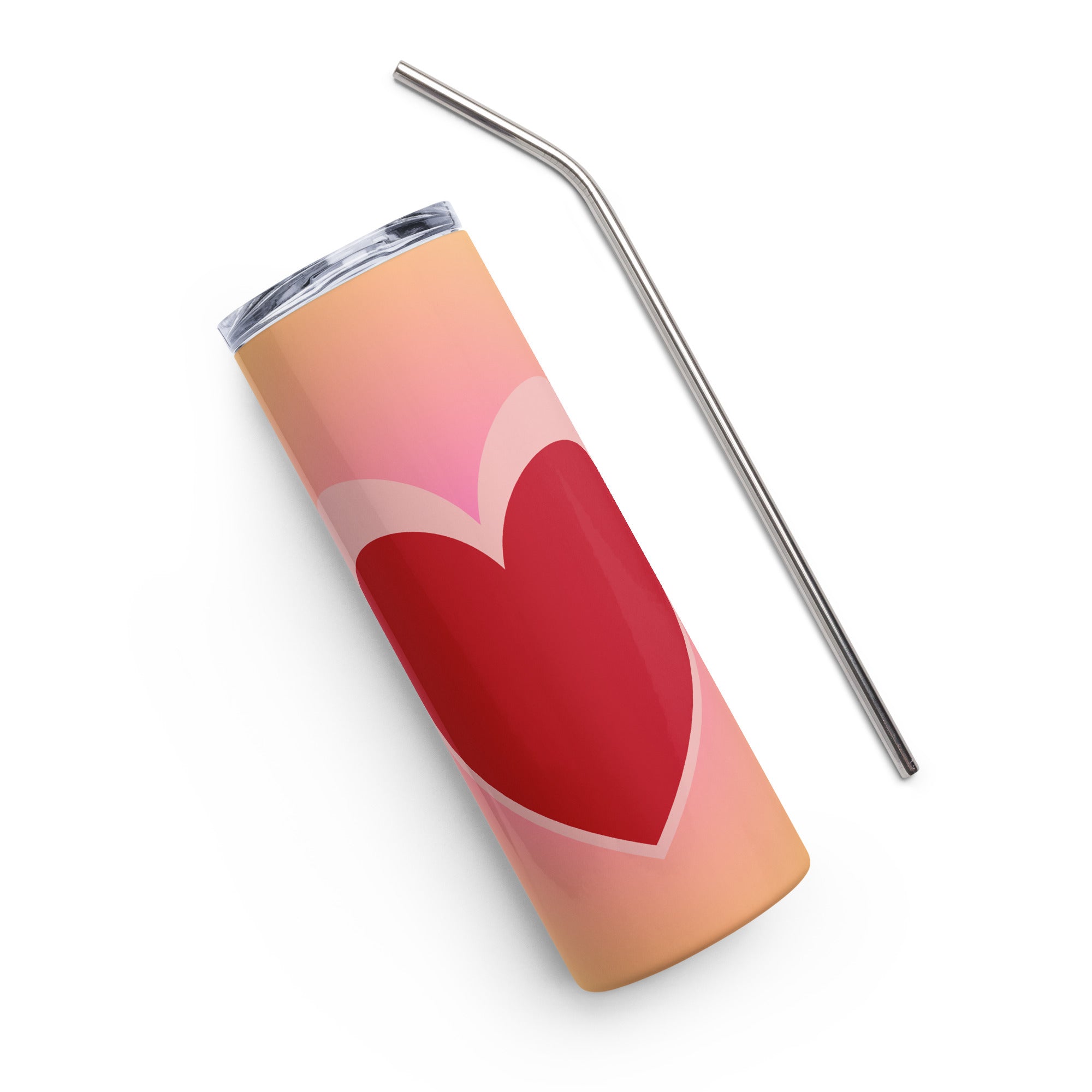 Vibrant 3D Heartbeat Tumbler image 1