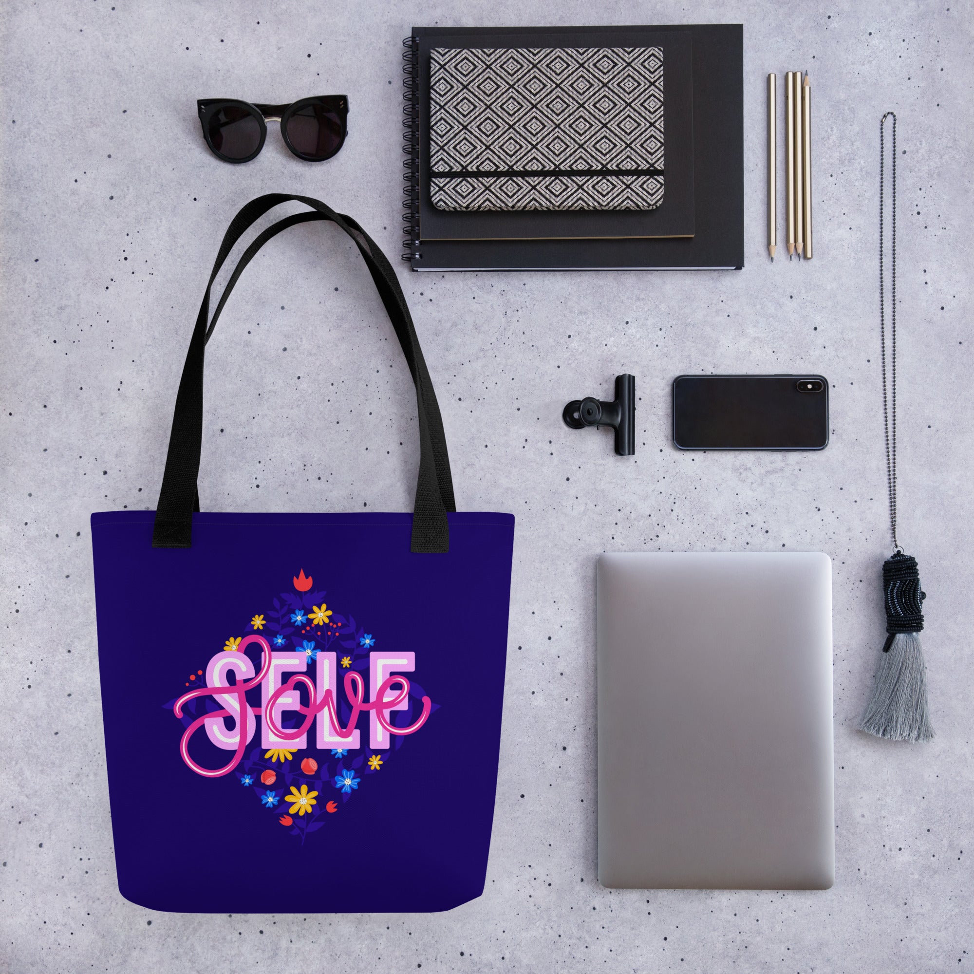 Modern Floral Self Love Tote Bag image 2