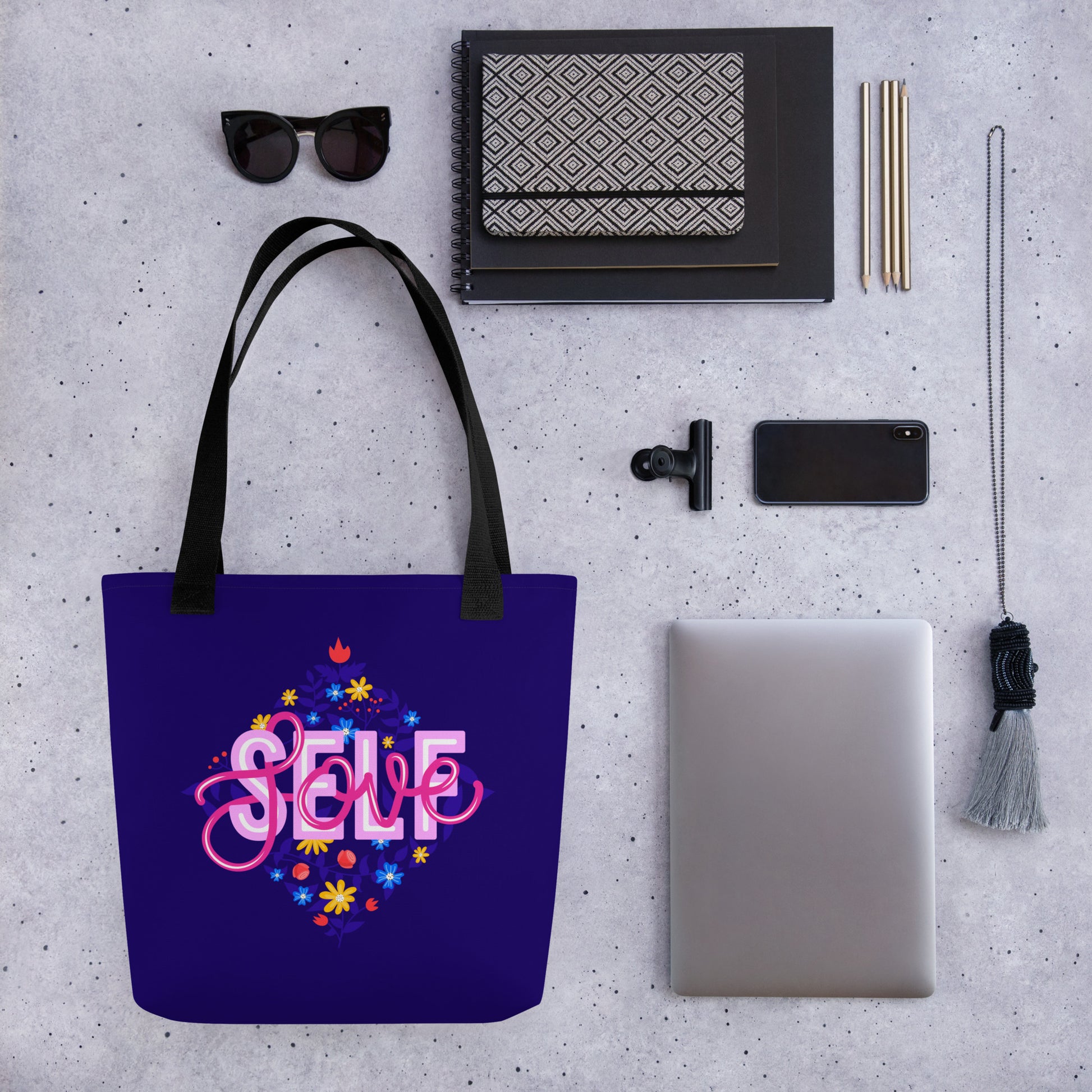 Modern Floral Self Love Tote Bag image 2