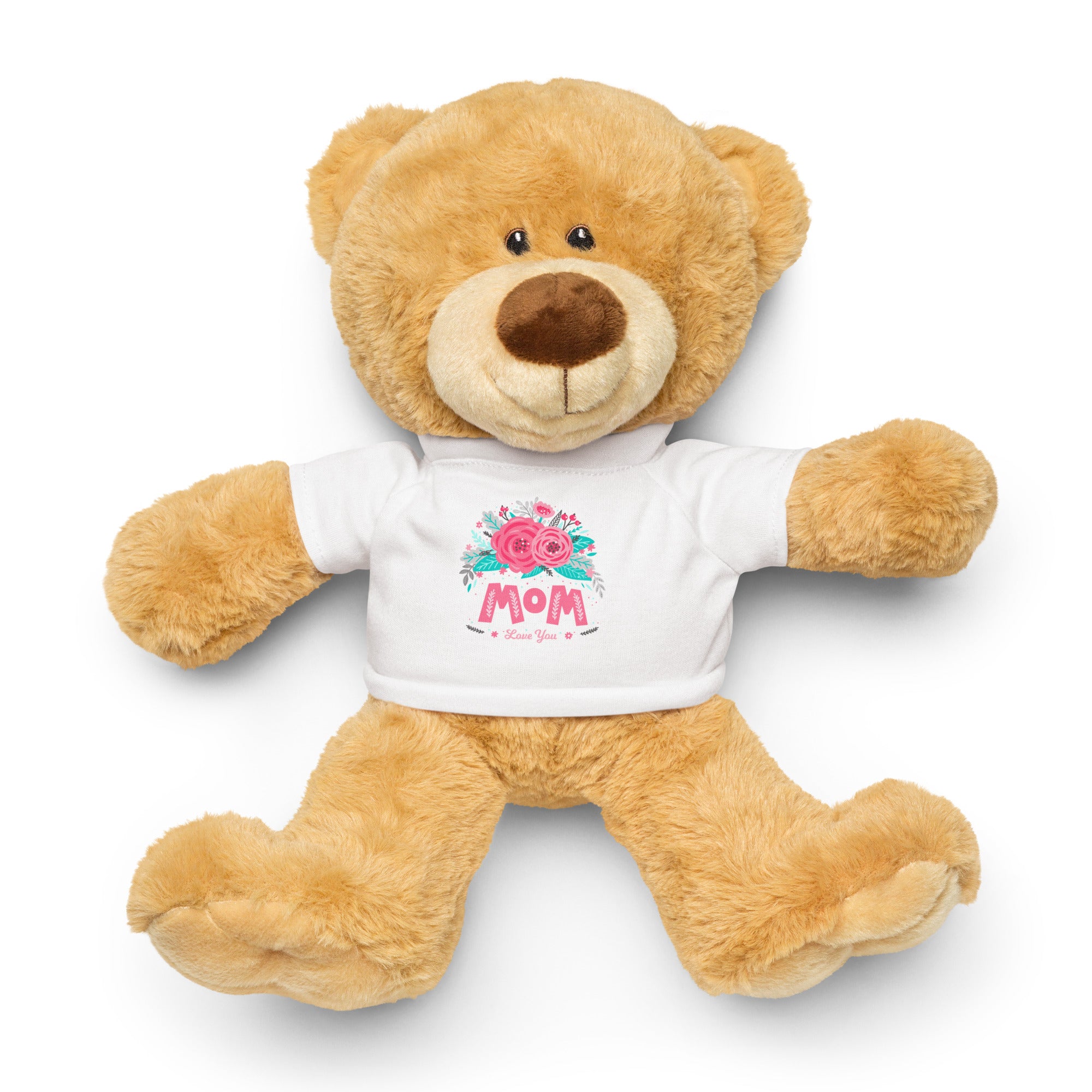 Mom Love You Floral Teddy Bear image 1