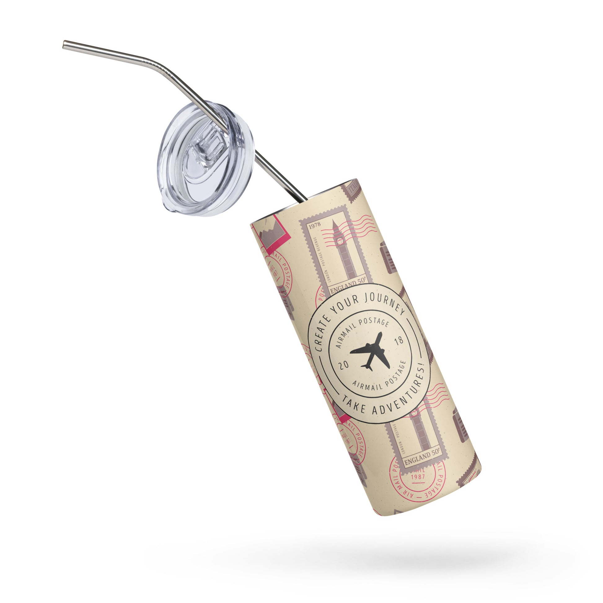 Postage Stamp Design Tumbler image 3