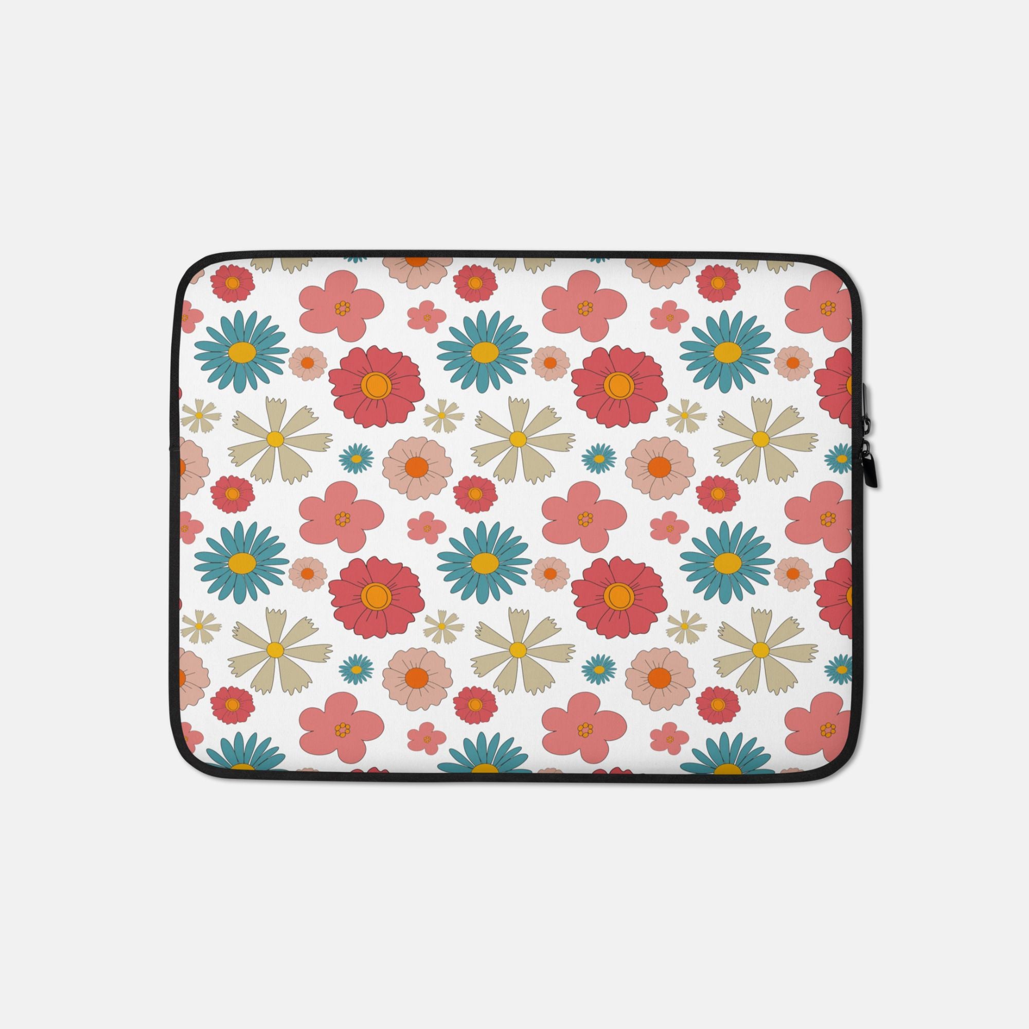 Retro Floral Laptop Sleeve image 0