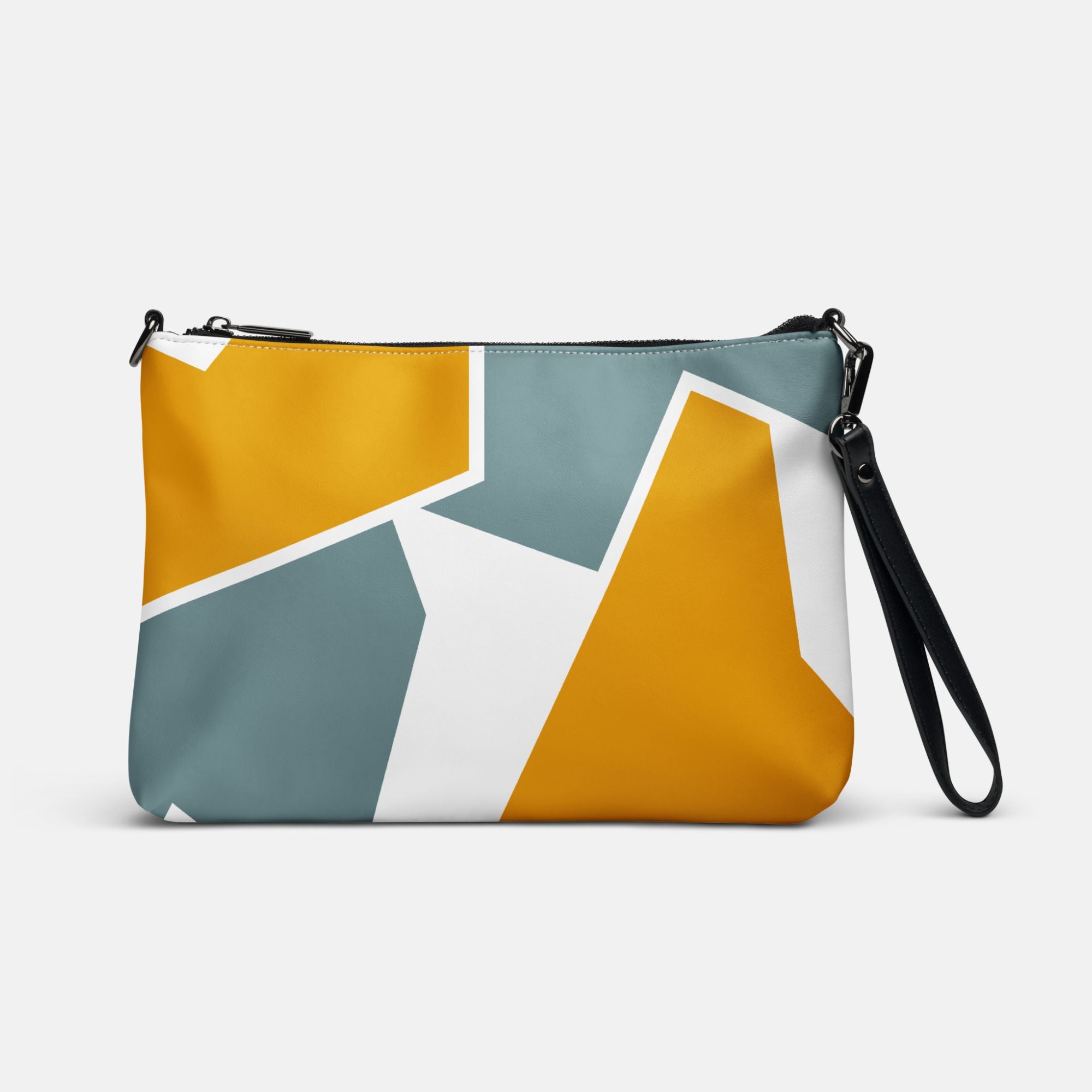 Yellow and Gray Mosaic Crossbody Sling Bag image 0