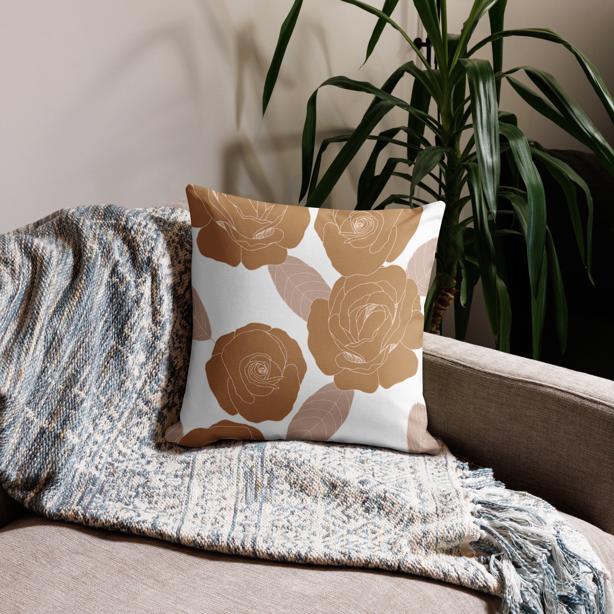 Soft Floral Premium Pillow - 18×18 image