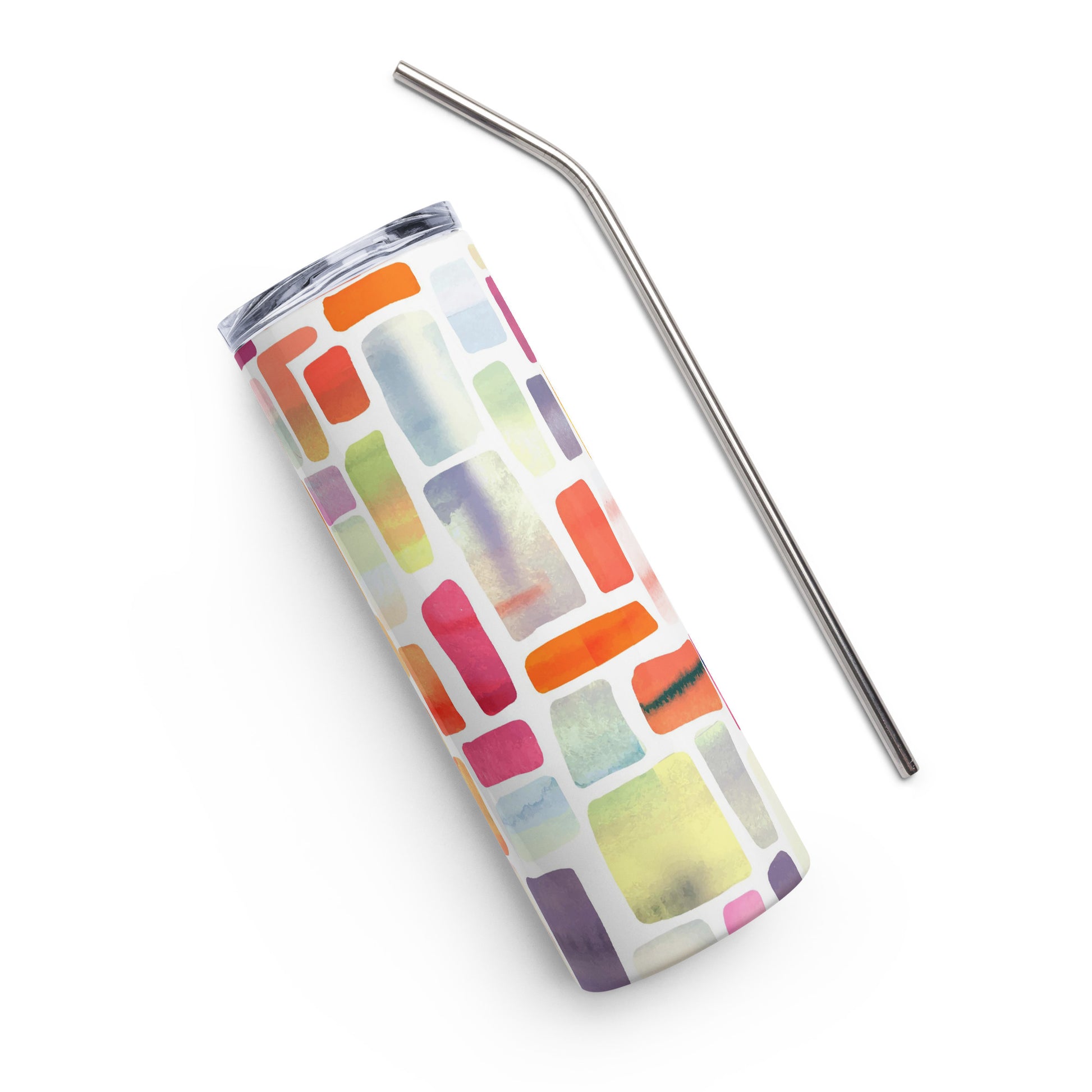 Colorful Canvas Block Tumbler image 1