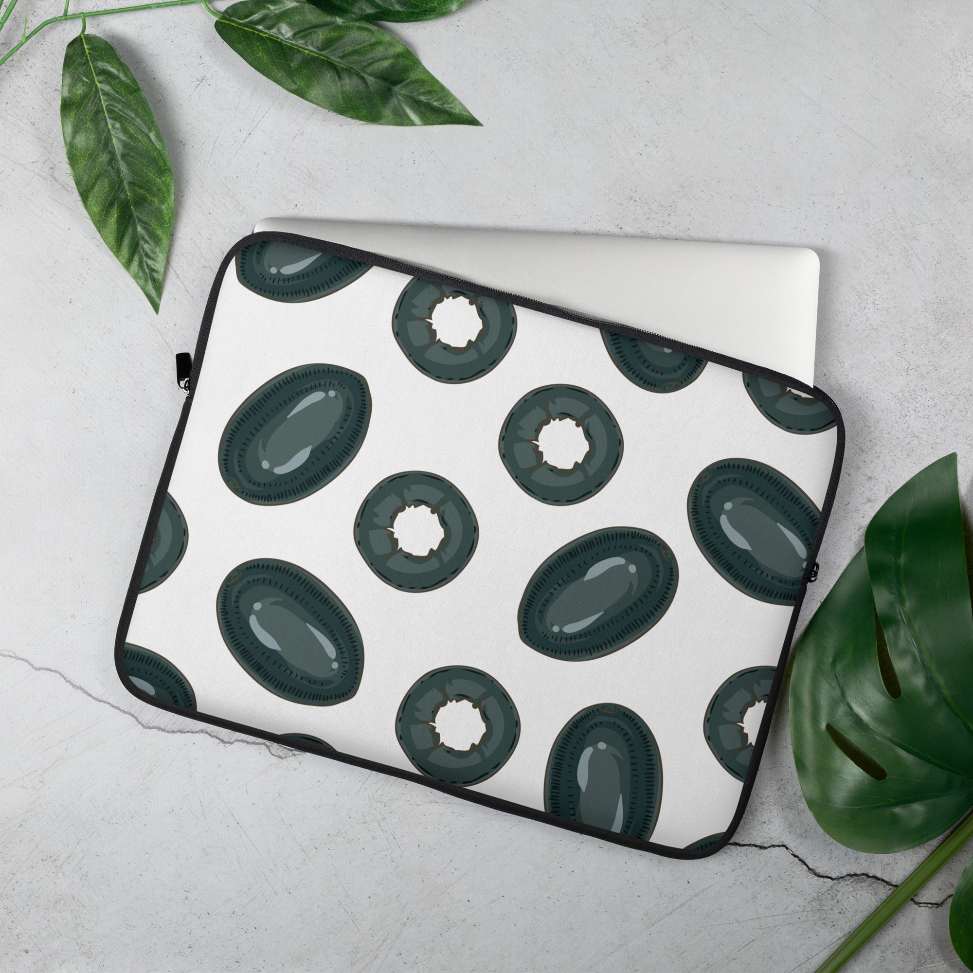 Black Olive Print Laptop Sleeve image 1