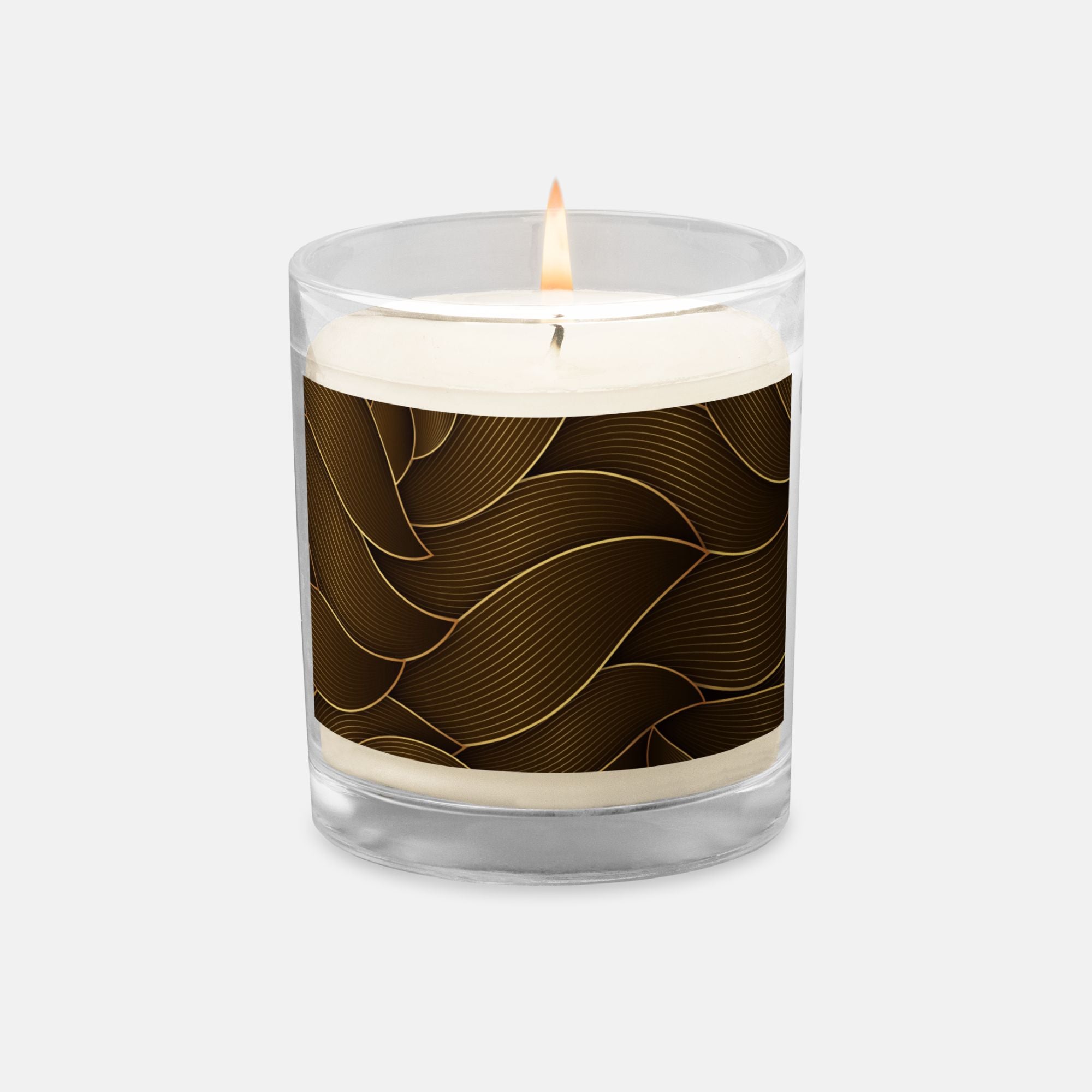 Golden Luxe Curved Glass Jar Candle image 0