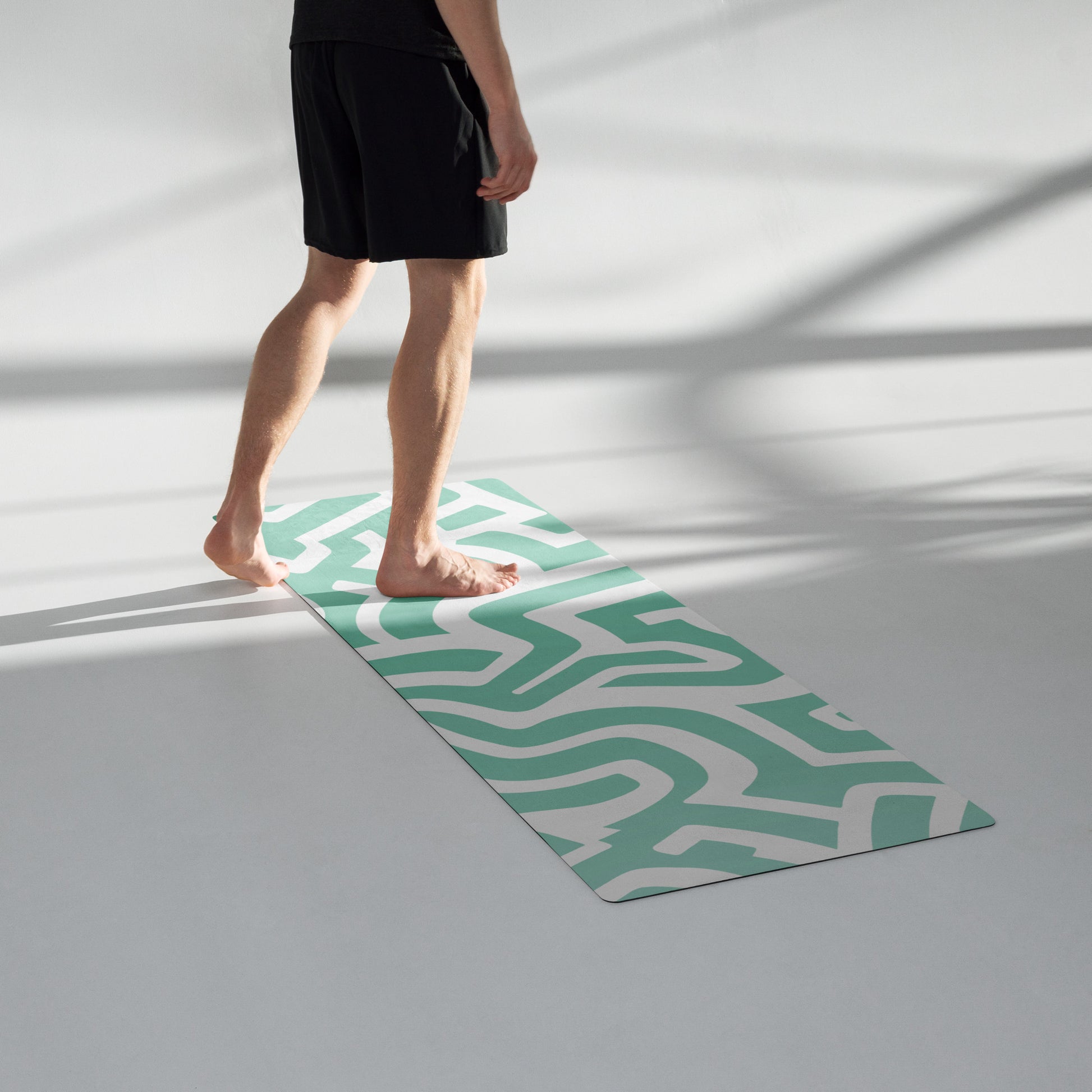 Geometric Maze Yoga Mat Non-Slip and Cushioned image 8