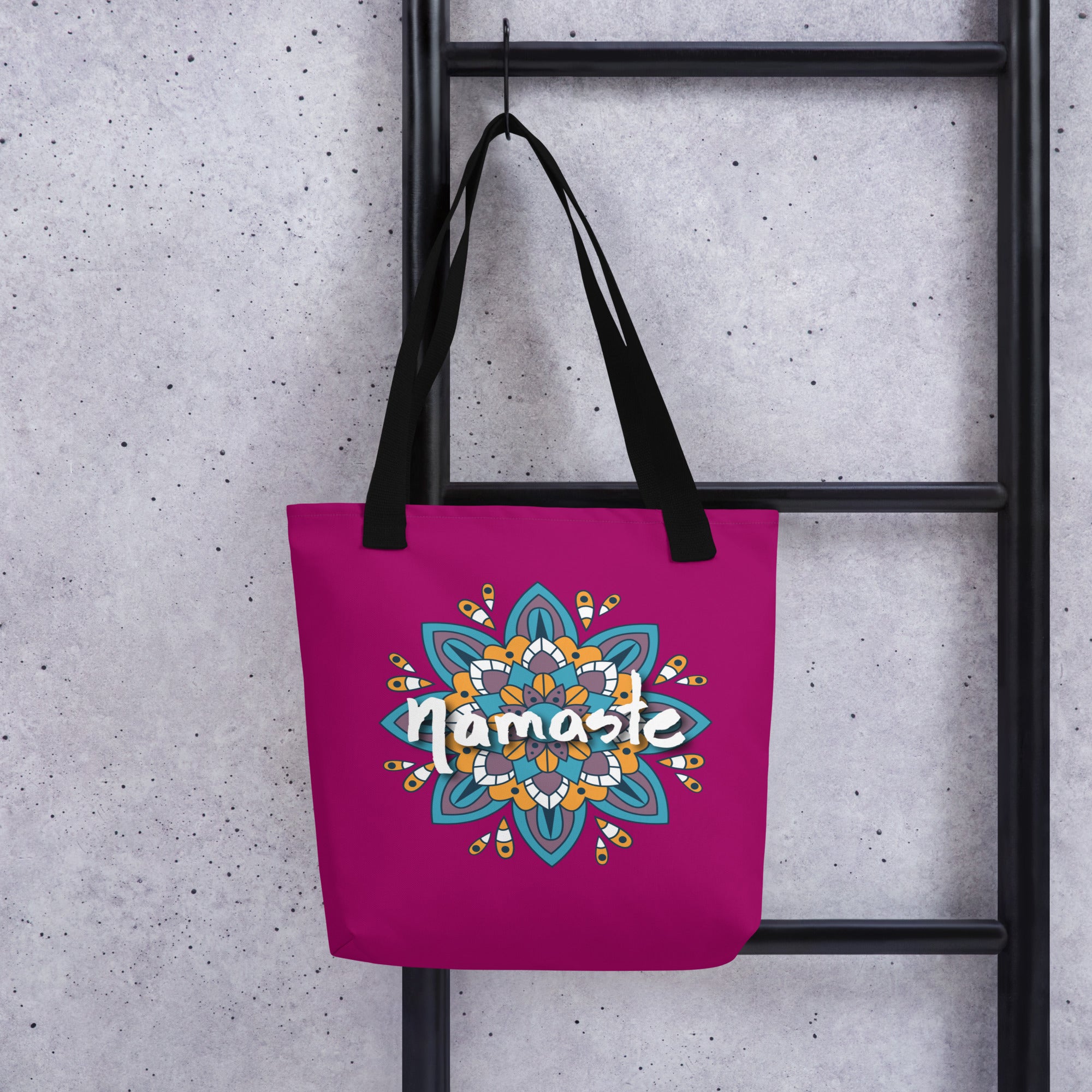 Spiritual Mandala Namaste Tote Bag image 1
