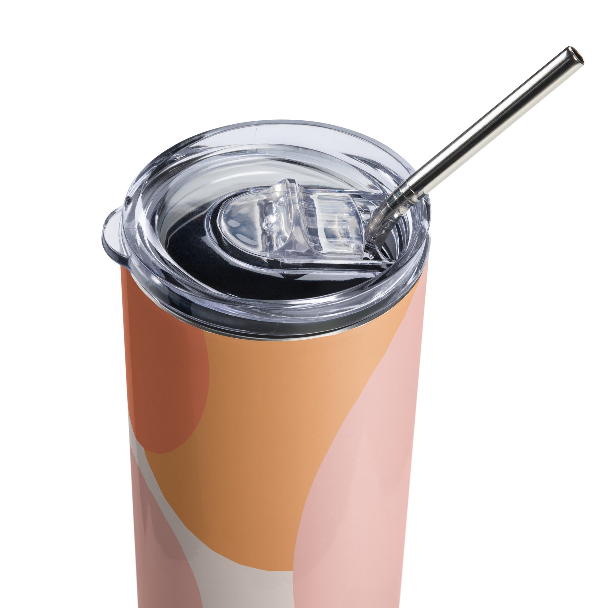 Pink Apricot Abstract Tumbler image 6