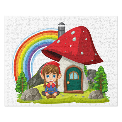 Gnome Girl and Rainbow Jigsaw Puzzle image 2
