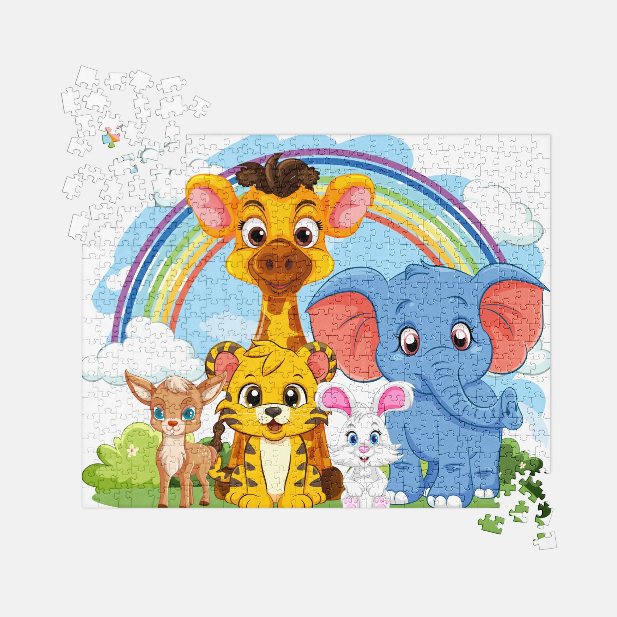 Rainbow Jungle Pals Jigsaw Puzzle image 0