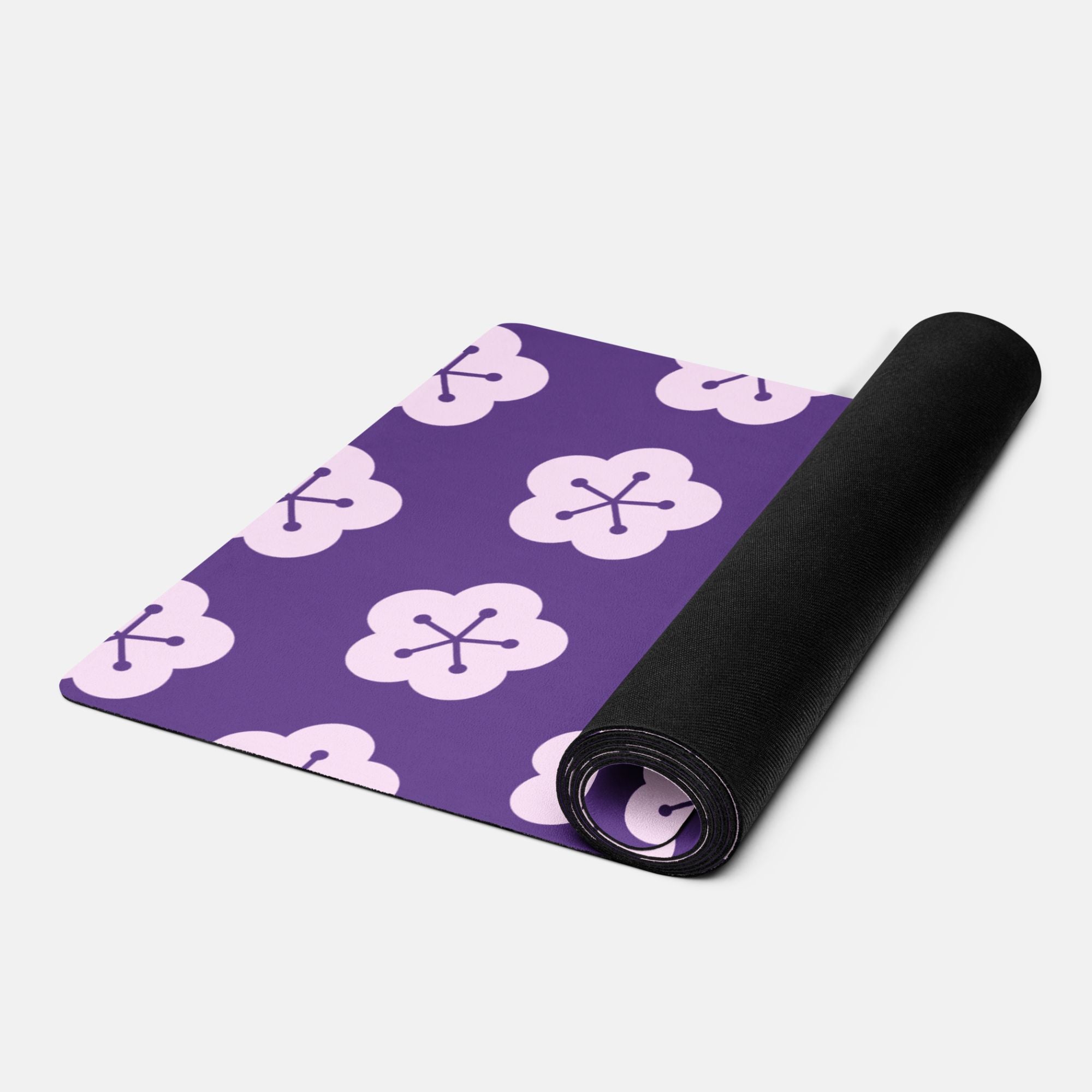 Purple Blossom Yoga Mat Comfort and Style image 0