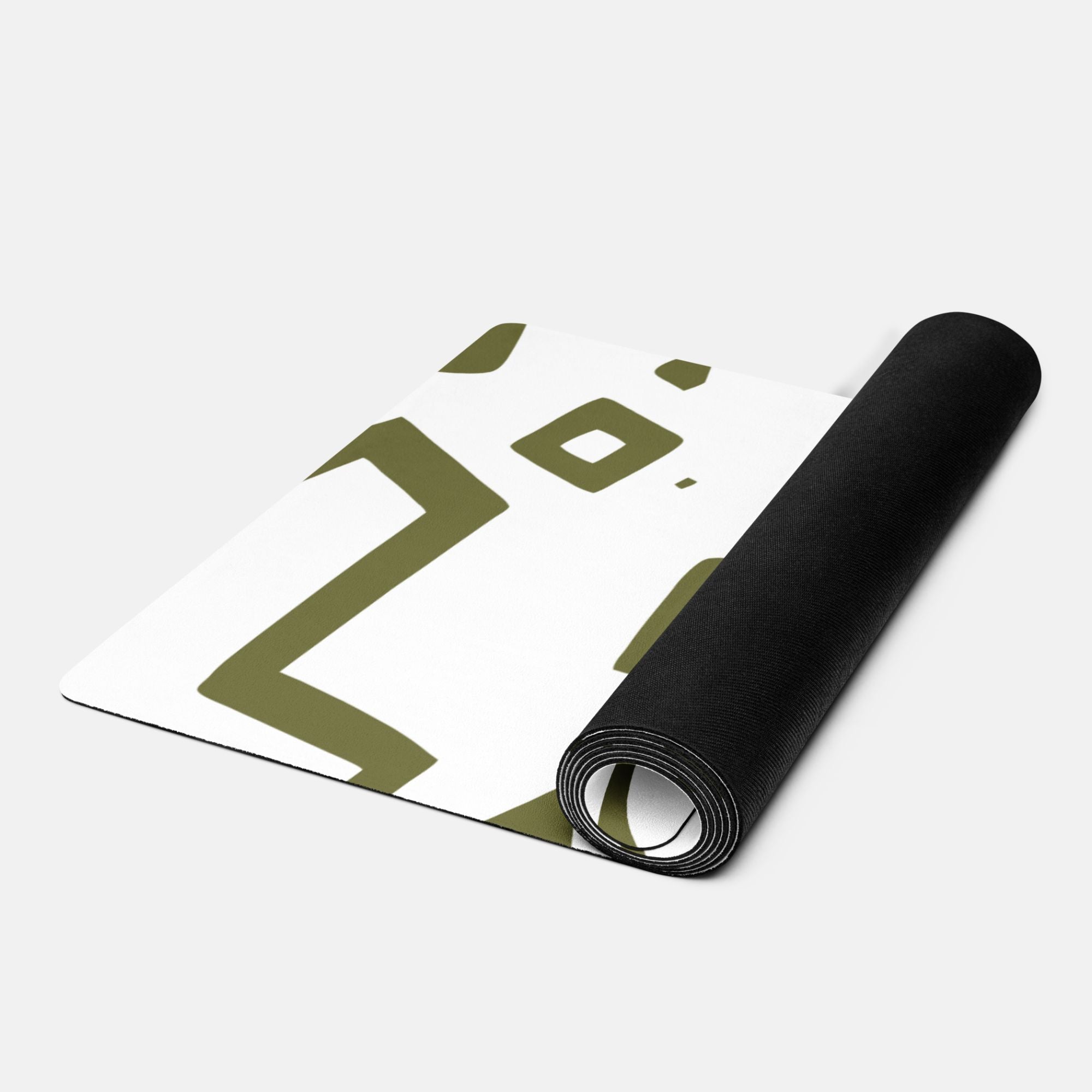 Olive Motif Yoga Mat Soft and Comfort image 0