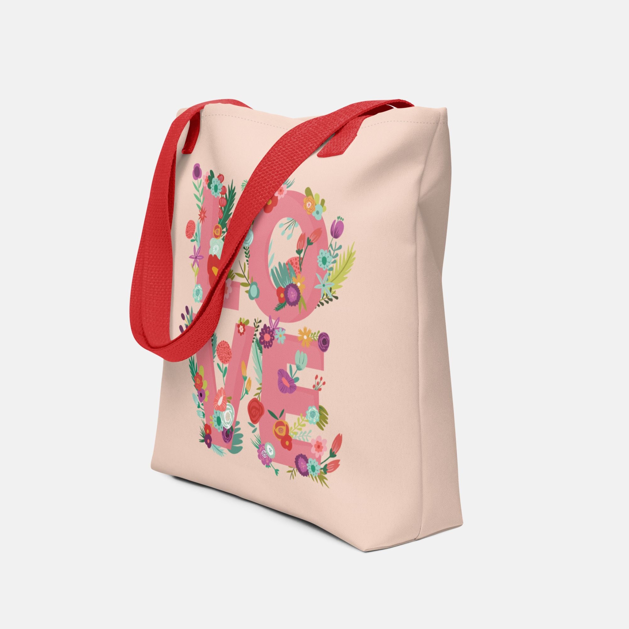 Artful Love Blooms Tote Bag image 0