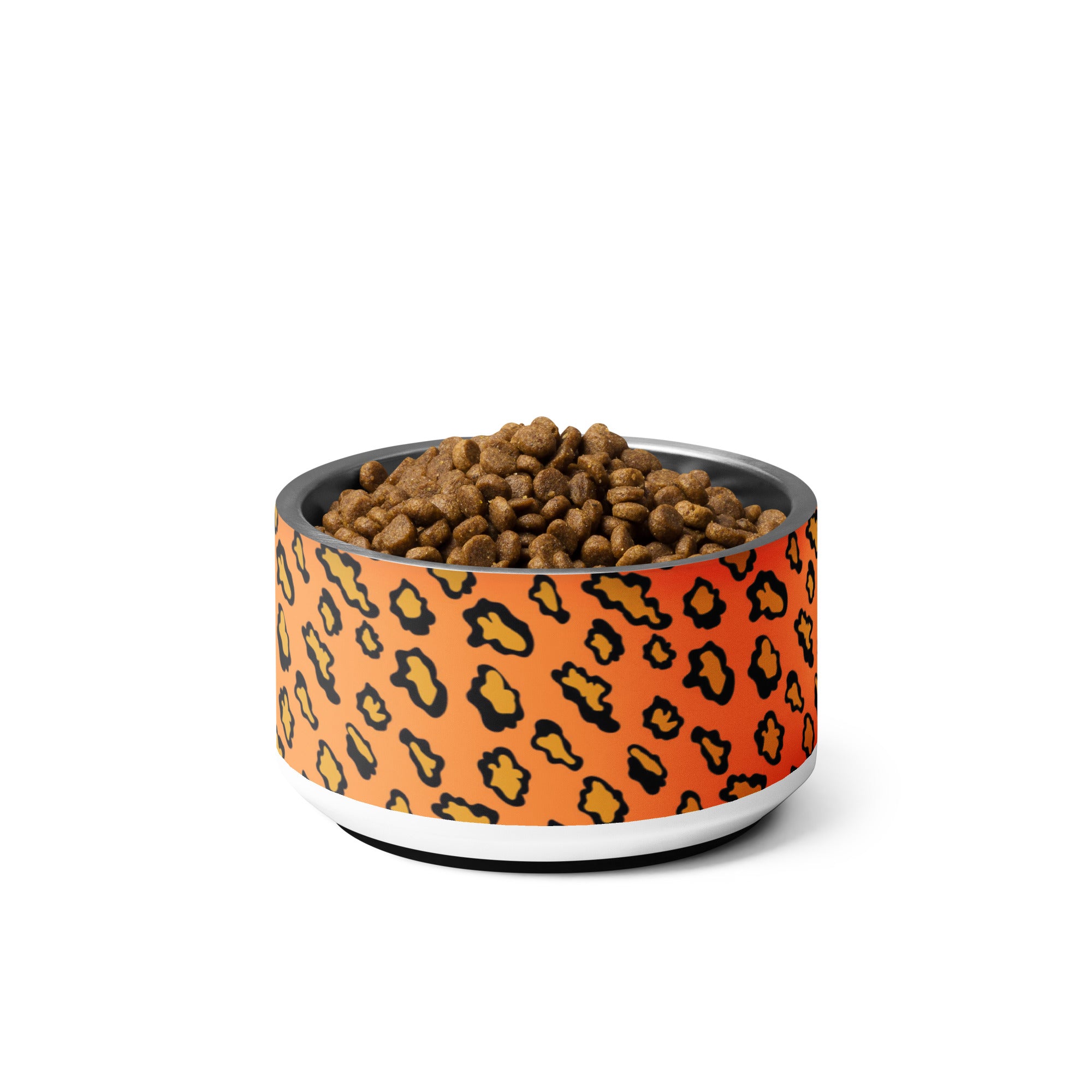 Orange Cheetah Print Pet Bowl - 18 oz image