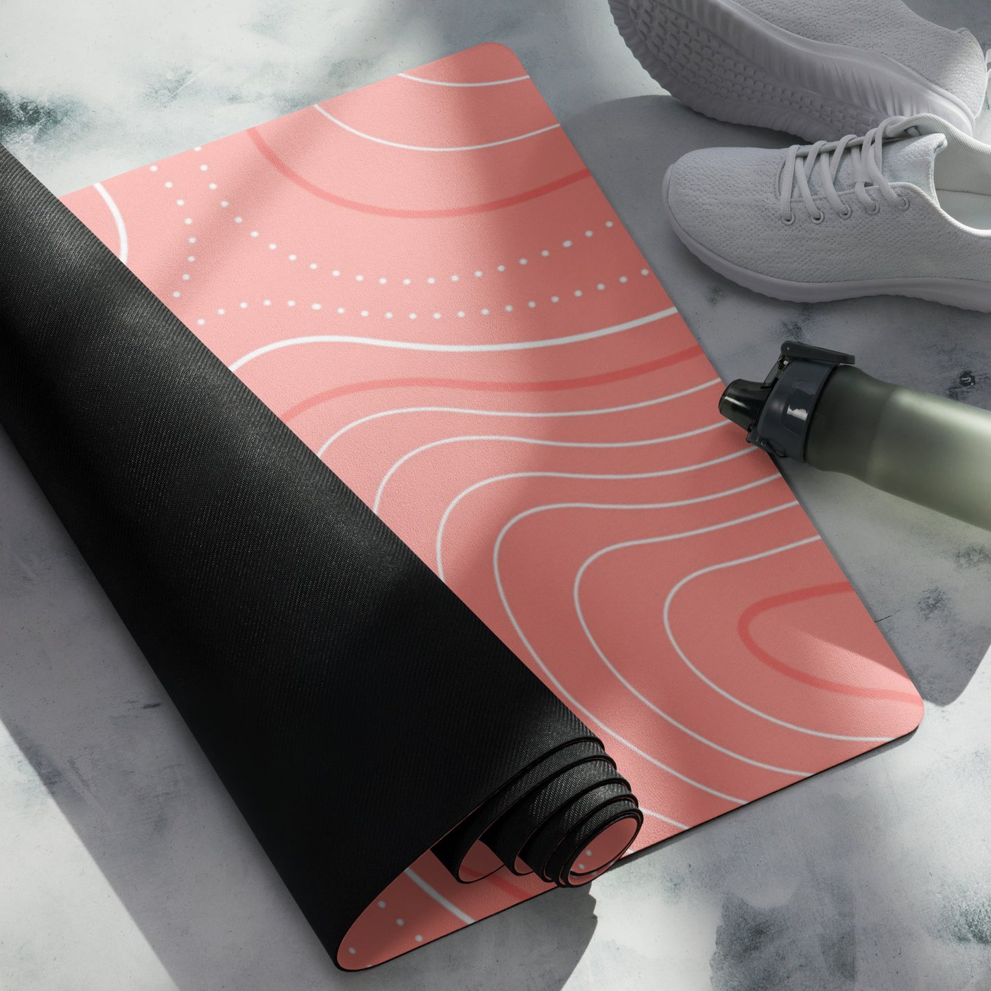 Line Art Yoga Mat Stylish and Functional Comfort image 2