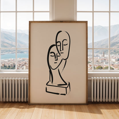 Faces of Love – Boho Line Art Decor