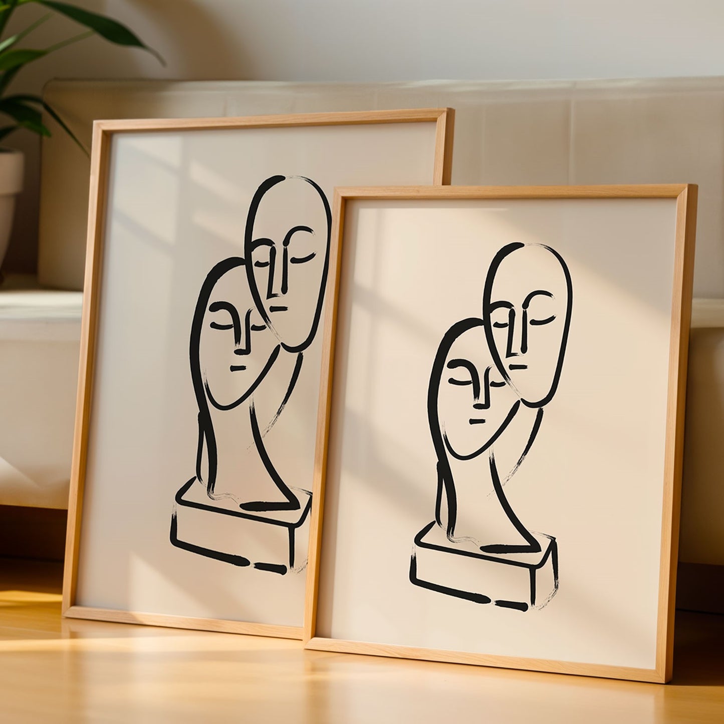 Faces of Love – Boho Line Art Decor