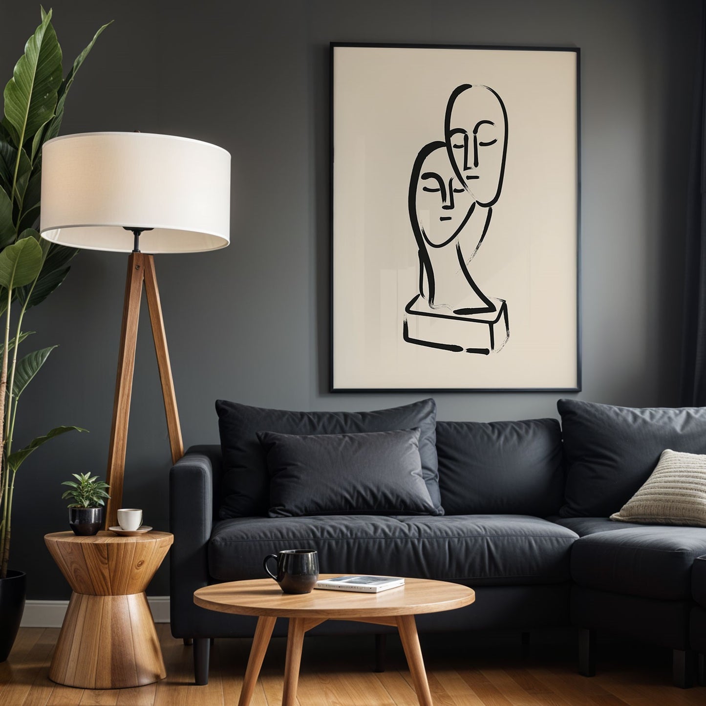 Faces of Love – Boho Line Art Decor