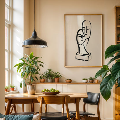 Faces of Love – Boho Line Art Decor