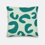 Aqua Green Cheetah Print Pillow