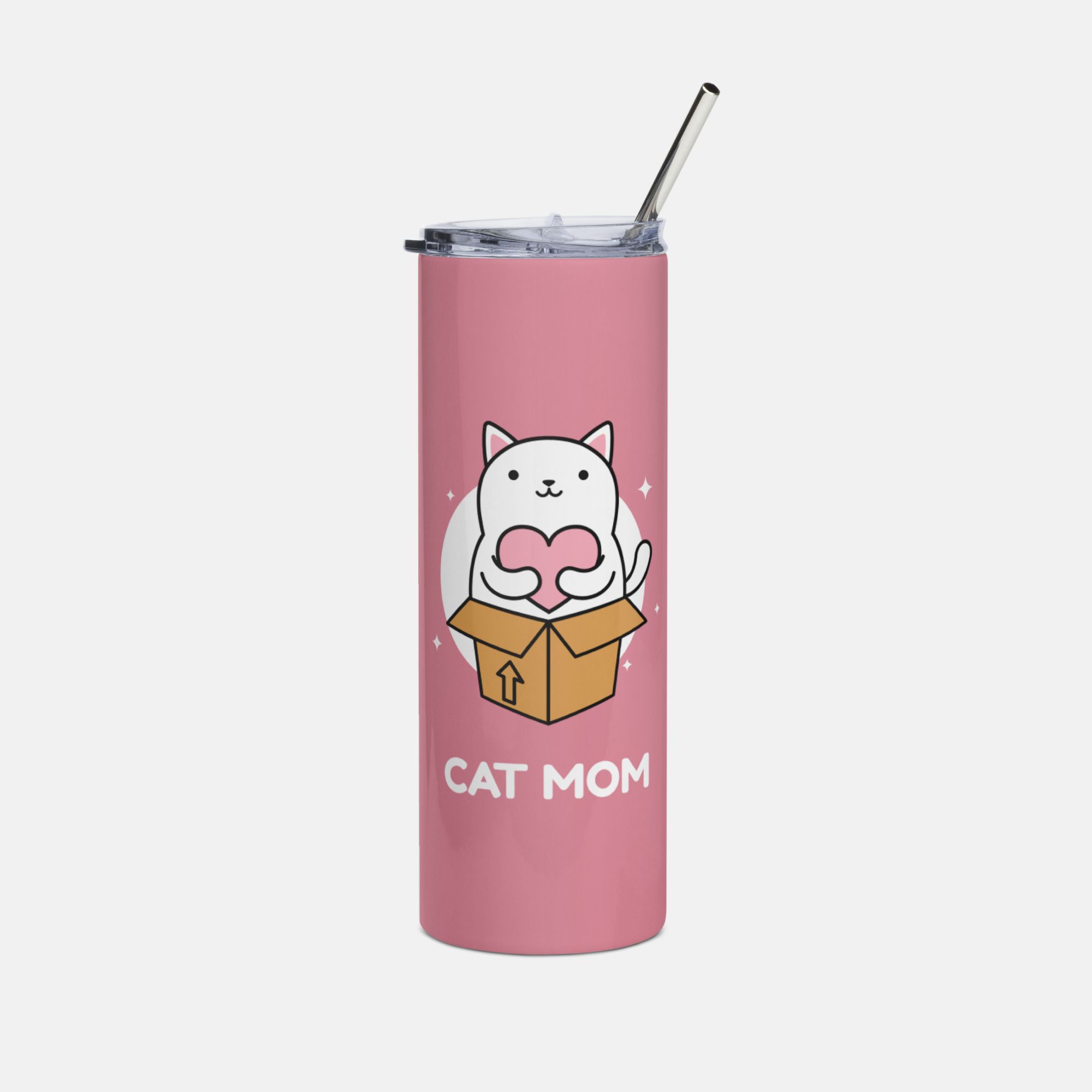 Pink Cat Mom Tumbler Bliss