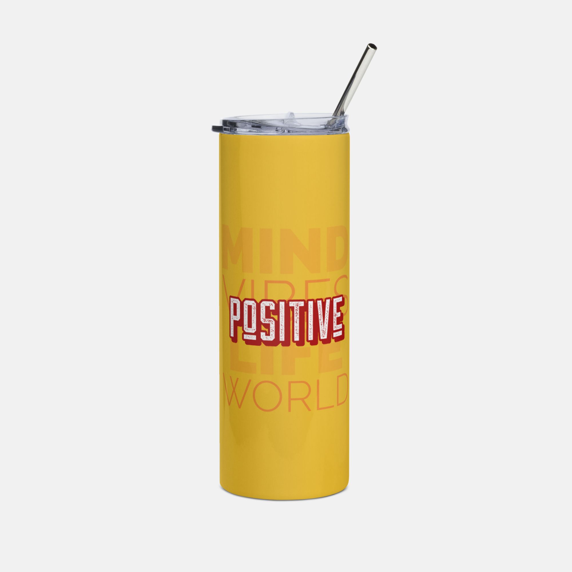 Positive Vibes Yellow Tumbler