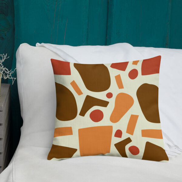Red Brown Abstract Pillow Trend