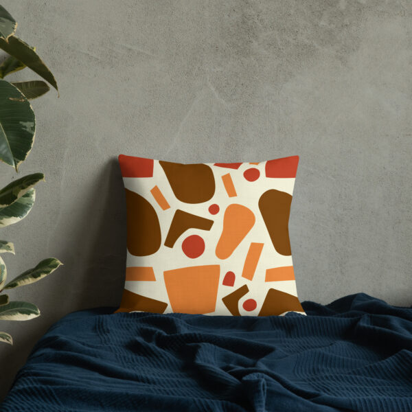 Red Brown Abstract Pillow Trend