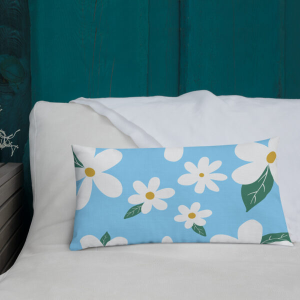 Handdrawn Style Daisies Floral Pillow