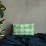Green Checkered Texture Pillow