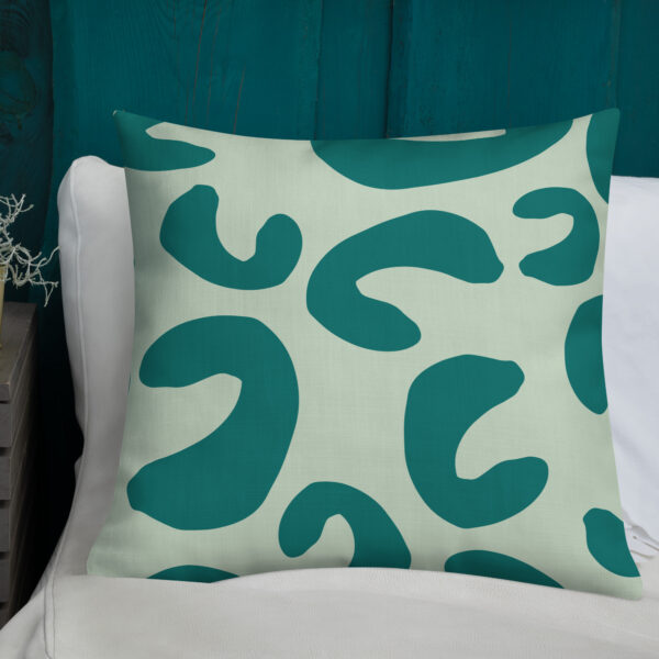 Aqua Green Cheetah Print Pillow