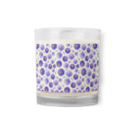 Purple Retro Daisy Glass Jar Candle