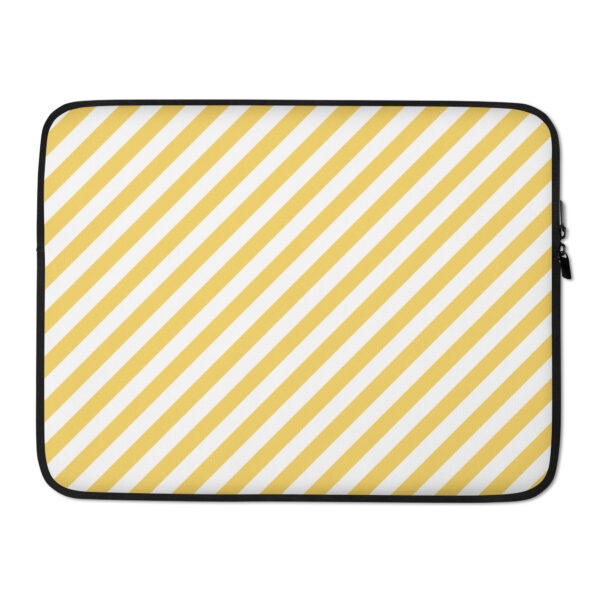 Yellow White Striped Laptop Sleeve