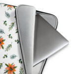 Orange Lilly Floral Laptop Sleeve