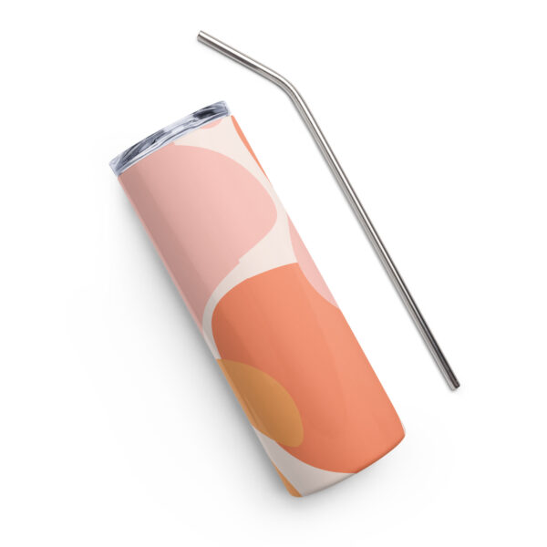 Pink Apricot Abstract Tumbler