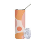 Pink Apricot Abstract Tumbler