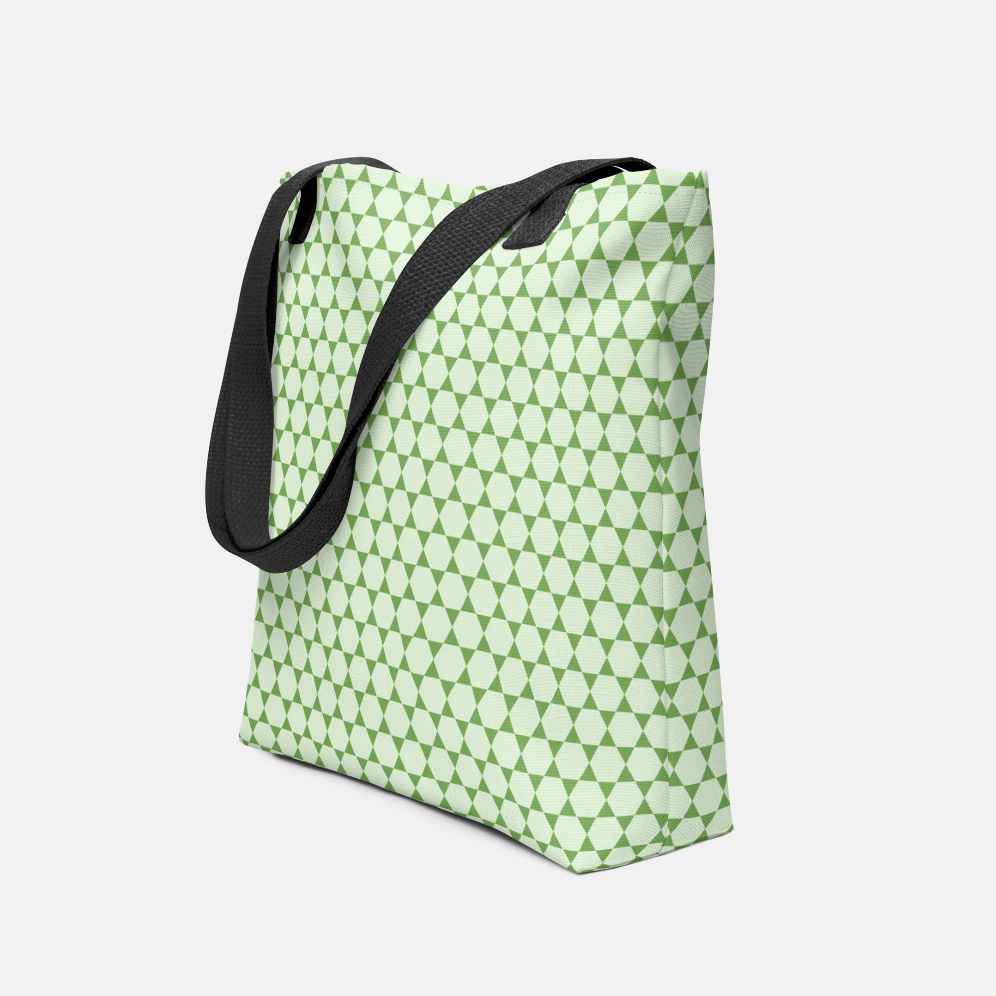 Green Hex Pattern Tote Bag