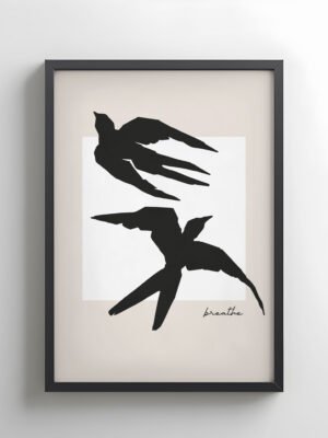 Harmony Black and White Bird Wall Art